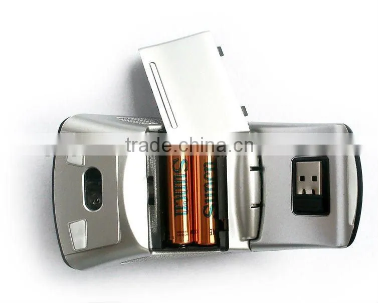 2.4g folding wireless mouse with receiver/pc mouse