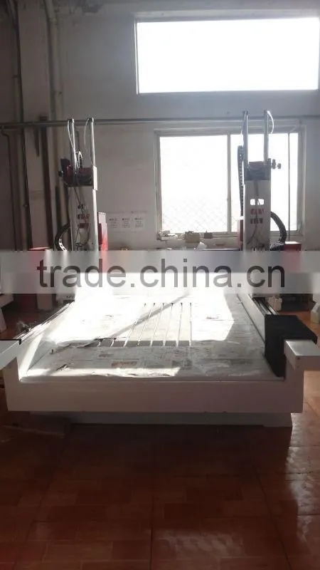 FANCcnc marble engraving machine with water jet ,channel/ 3 axes dust proof/ 4.5kw spindle/stepper motors/Ncstudio controller