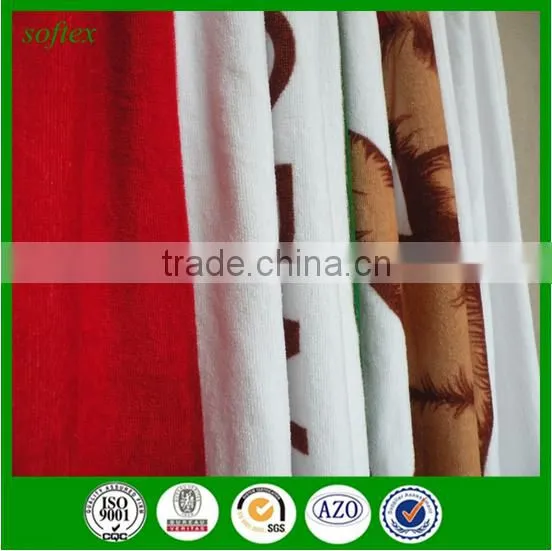 wholesale cotton White brown bear california republic state flag beach towel