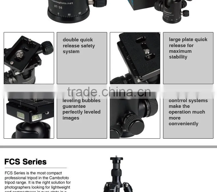 New product Cambofoto FCS254 compact photographic tripod carbon