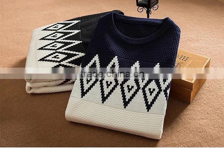 Wholesale round collar jacquard long sleeve show thin sweater for japan style sweaters