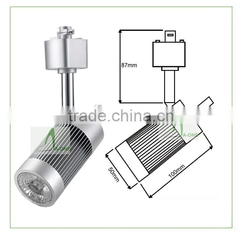 3 line connector bridgelux cob track light wholesale 3 years warranty cob track light 10W CE ROHS approval