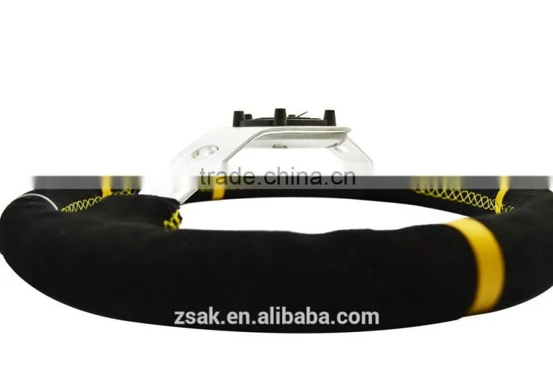 High quality deep dish wheel suede black car game steering wheel