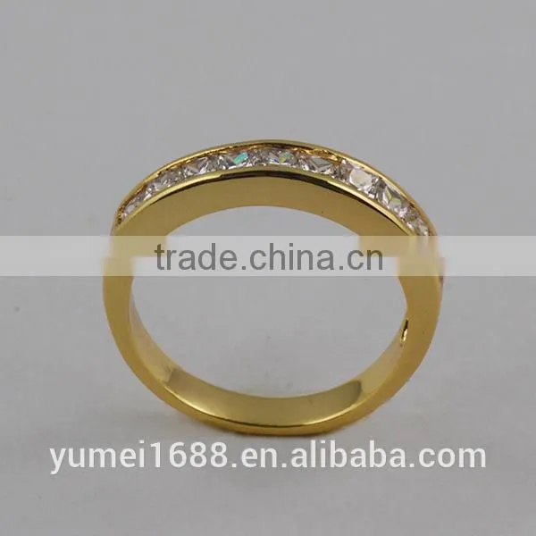 Fashion Rose 24K Gold Jewelry Ring,Micro Pave Setting Ring