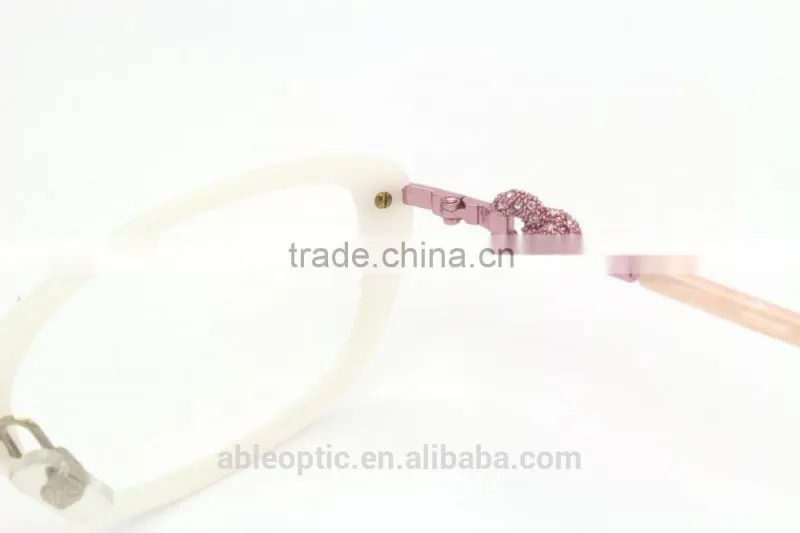 lady crystal rhinestone fashion design acetate hand made spectacles optical frames eyewear eyeglasses
