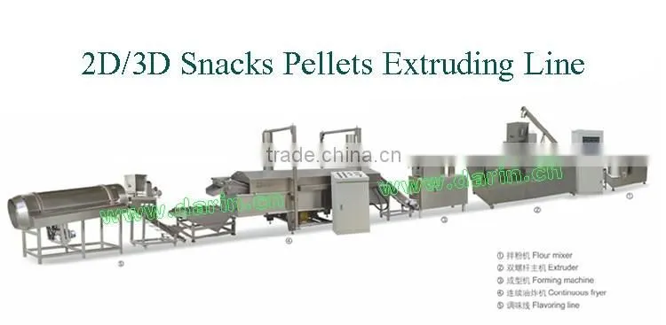 2D Snakcs Pellets Producting and Frying Automatic Processing Line