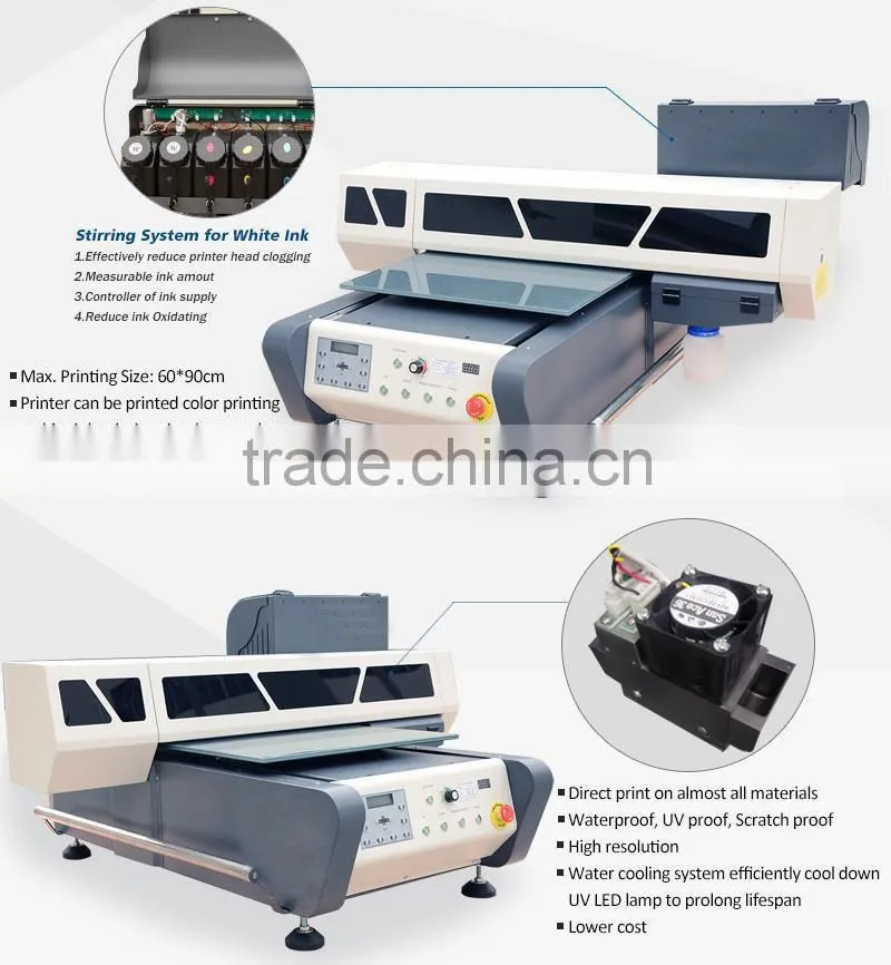 a1 uv flatbed printer with LCD touch panel/ ball screw drive/ powerful servo motor a1 UV printing machine