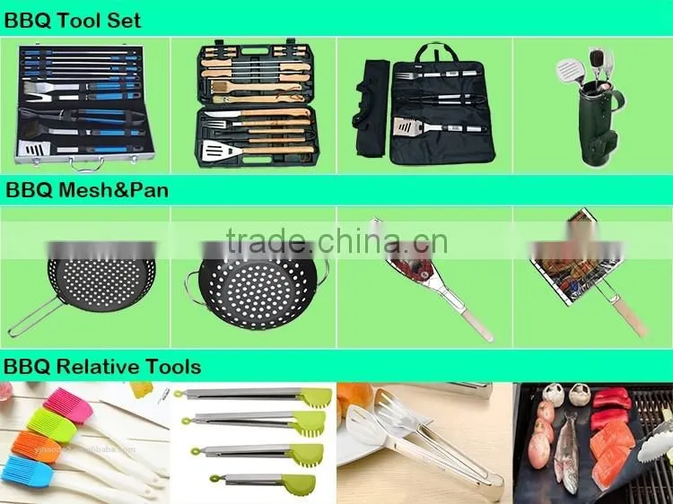 High quality 3 Piece bbq tools stainless steel bbq tool set