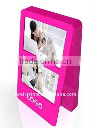 Desk digital clip LCD alarm calendar clock best for promotion gift meet CE and Rohs