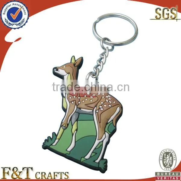 castle christmas puffy custom soft pvc keychain