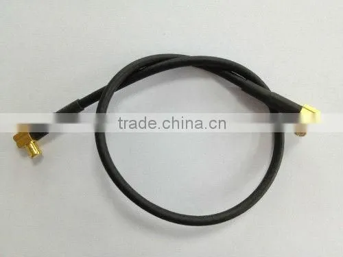 RF connector, MCX male right angle to MCX male right angle with RG58 cable, cable assembly, pigtail, jumper cable