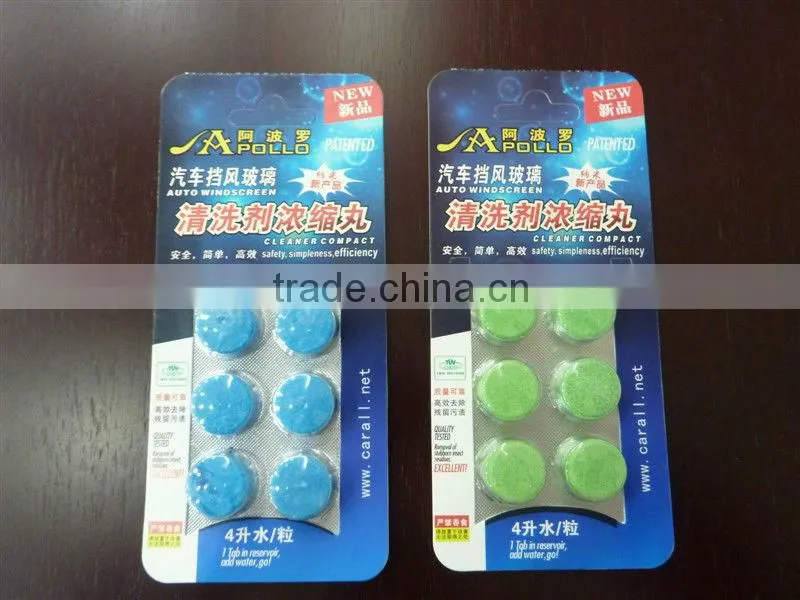 Mixable with anti-freezing agent,for improved cleaning High concentrate windscreen cleaner tablet,car windshield cleaner C850-O2