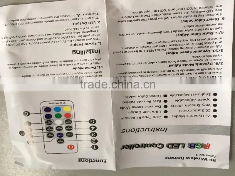 China Factory Price 17 key mini LED light controller