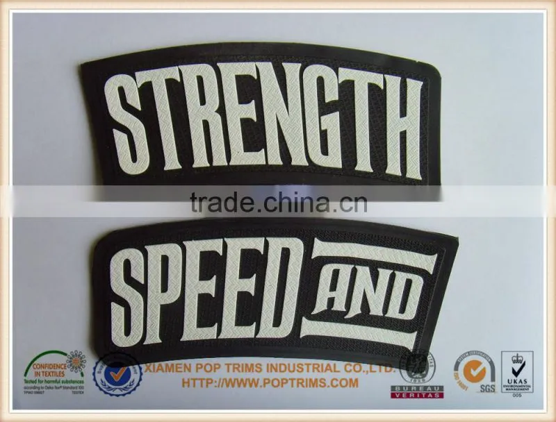 letter pvc rubber patch,custom rubber patches