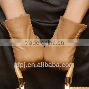 women winter motorist' leather gloves fur lined