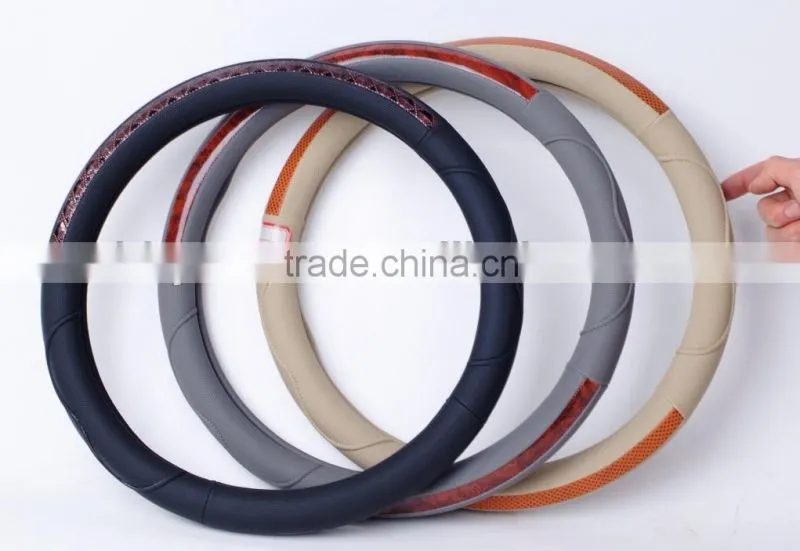 High class leather car steering wheel covers