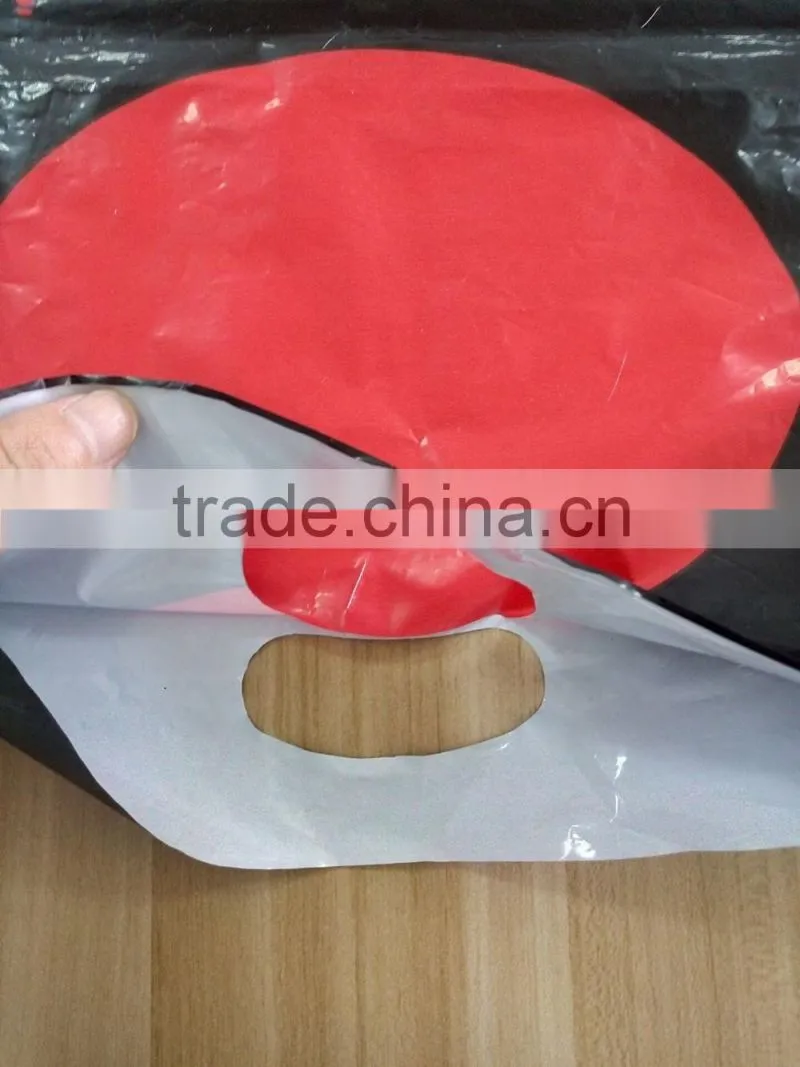 Custom logo die cut bag wholesale plastic promotional bag