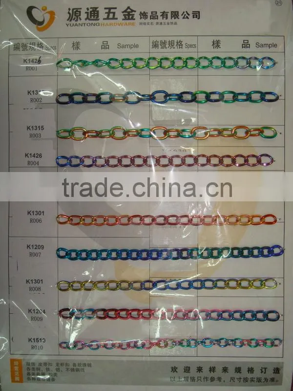 colored small chain for jewelry
