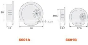 Rectangular round plastic desk grommets/ desk cable grommet