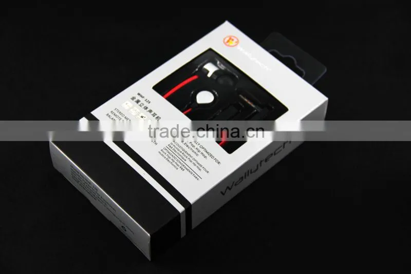 For iphone For Samsung S5 Wallytech Earphone with microphone WHF-125