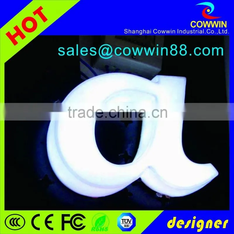Outdoor/Indoor acrylic letter/front light led letters price cheap 2016