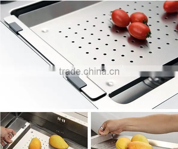 HOUSESTAR HOT SELLING handmade kitchen sink stainless steel rice colander
