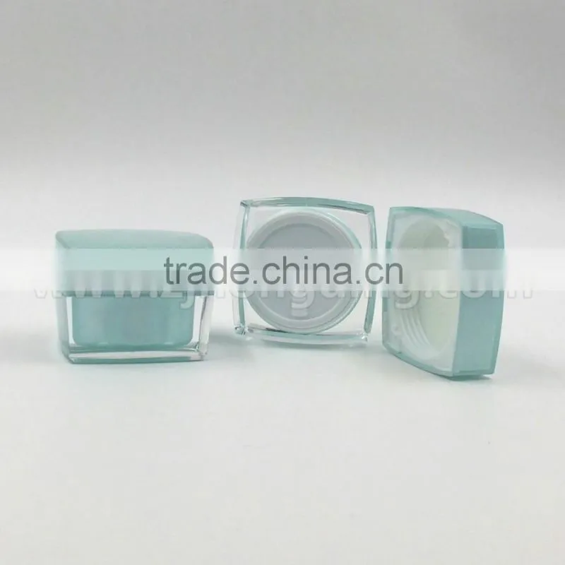 square cosmetic acrylic jar 15g,square acrylic jar, shiny cosmsetics jars