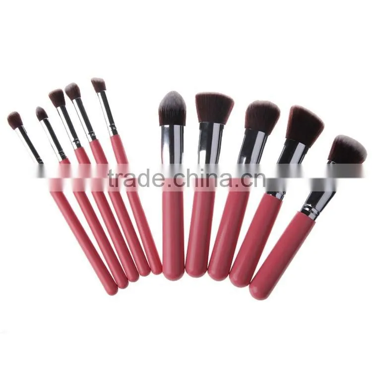10Pcs Pro Makeup Blush Eyeshadow Blending Set Concealer Cosmetic Make Up Brushes Tool Eyeliner Lip Brushes