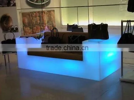 shanghai commericial event rental nightclub acrylic led illuminated loveseat sofa