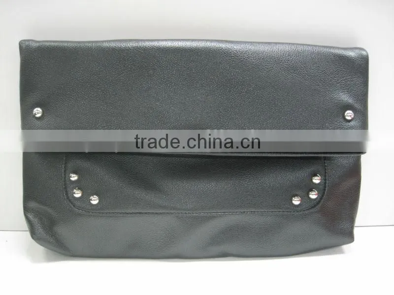 Rivet Studded Women Clutch Handbag PU Leather