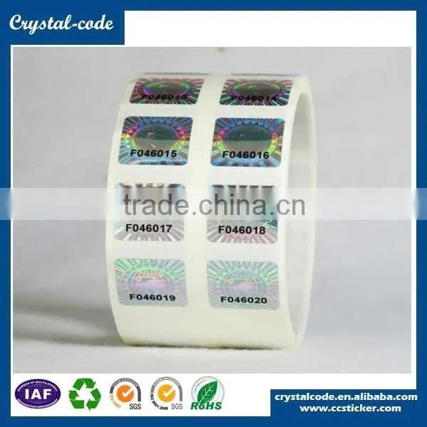 Custom logo 3d honeycomb pattern hologram sticker