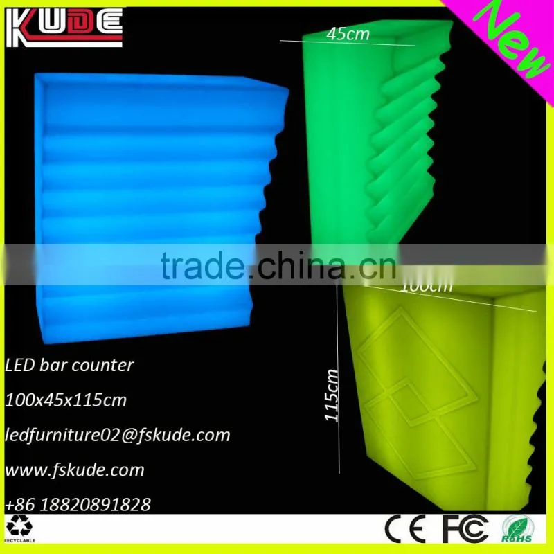 New bar counter design/illuminated LED bar counter/LED bar table for night club