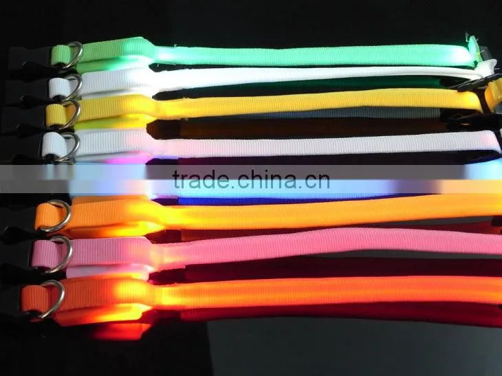 small cute silicone dog & cat led collar