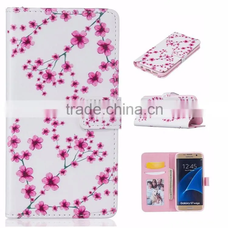 For samsung galaxy s6 edge leather stand wallet case , customize smart phone cover for samsung s6 edge plus