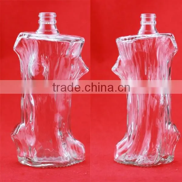 Fanctory direct sale frosted cork bottles 500ml super flint glass bottle aluminium cap water bottle