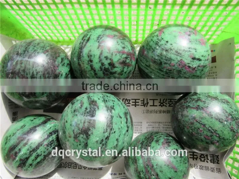 2015 Factory direct customed natural ruby zoisite ball sphere