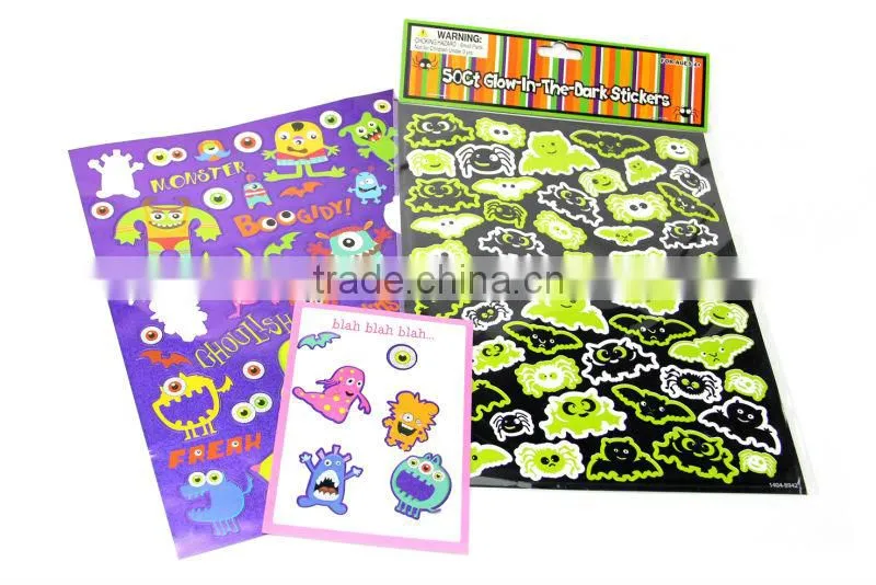 Wonderful High Quality Monster Glow-In-The-Dark Sticker Gift
