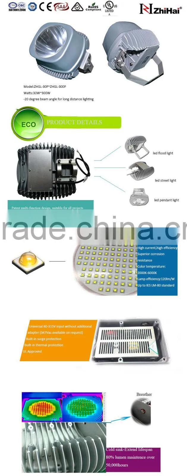 2015 Premium Quality Outdoor solar led street light 90w