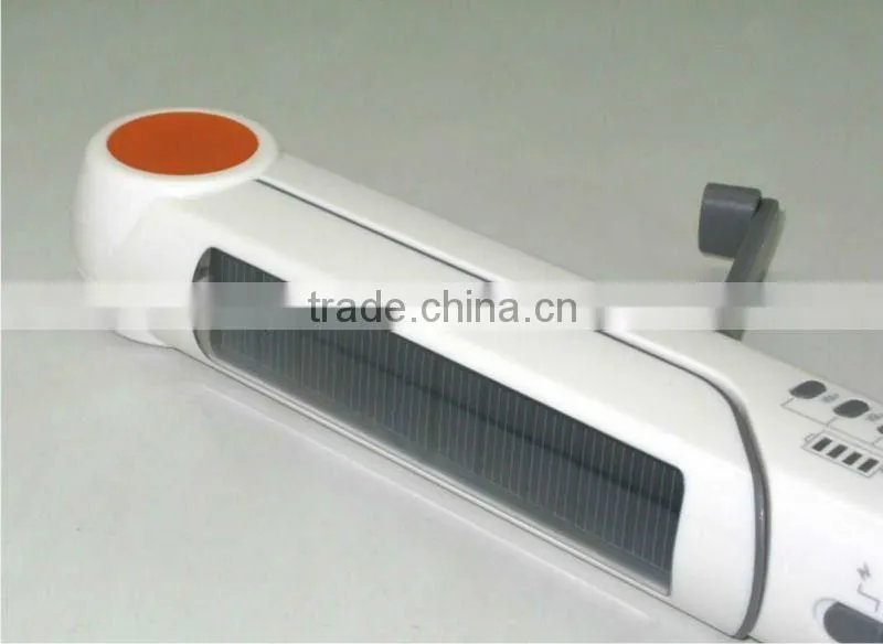 manufacture portable solar desk lamp & wind up torch & solar charger &solar rechargeable led desk emergency light