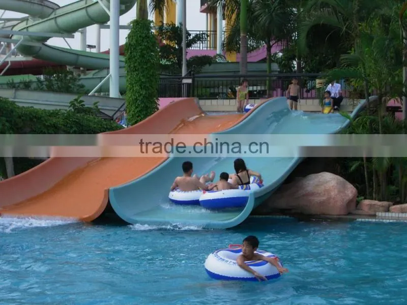 High quality family wide swimming pool water park slide for sale fiberglass