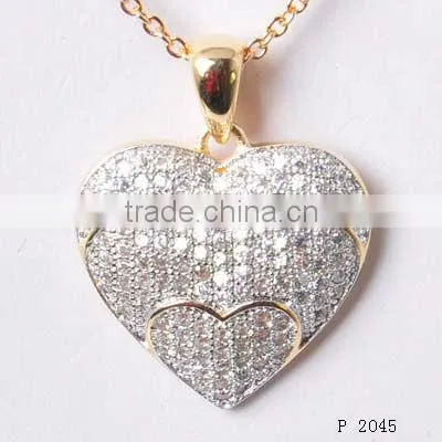 Fashion 925 Silver Jewelry Pendant With Crystal