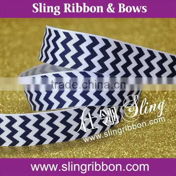 High Quality 2-1/2" Chevron Grosgrain Ribbon