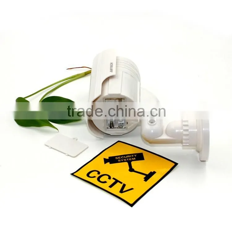 Security CCTV False Outdoor CCD Camera Red LED Light Bullet proof Dummy Camera