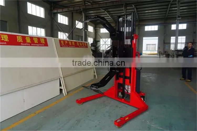 200kg 1600mm Semi Electric Straddle Paper Roll Truck Stacker