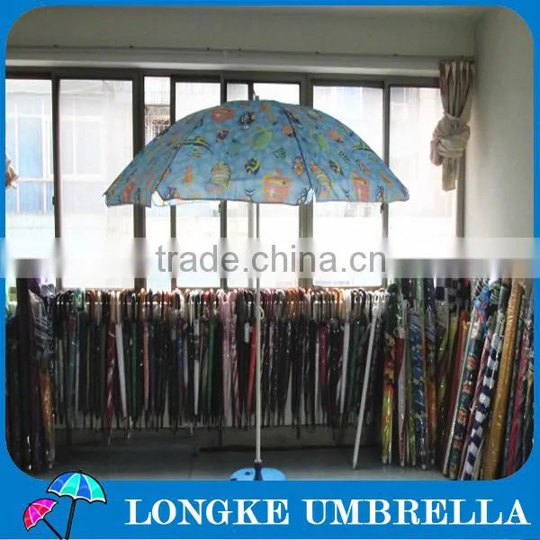 90cm radius blue ocean fish design beach umbrella