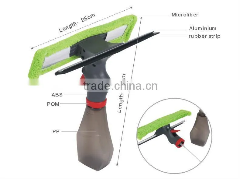 China BSCI green spraying microfiber window squeegee