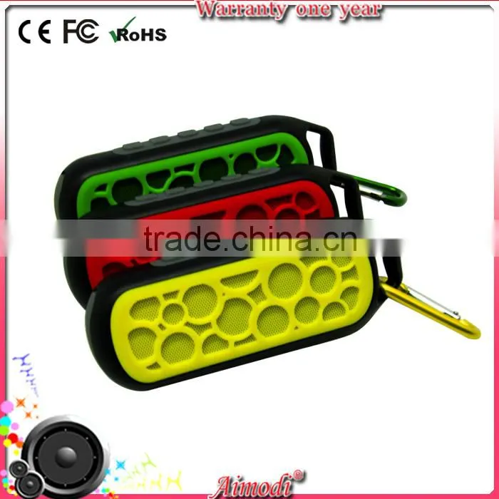 2016 new design protable waterproof bluetooth speaker with bluetooth speaker with hang