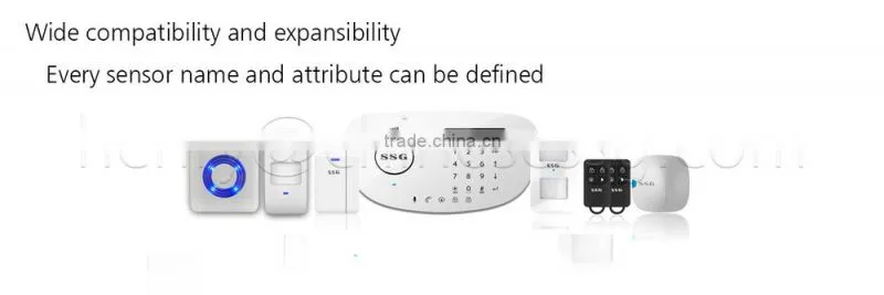 High quality GSM home security alarm system with free Android and iOS APP operated