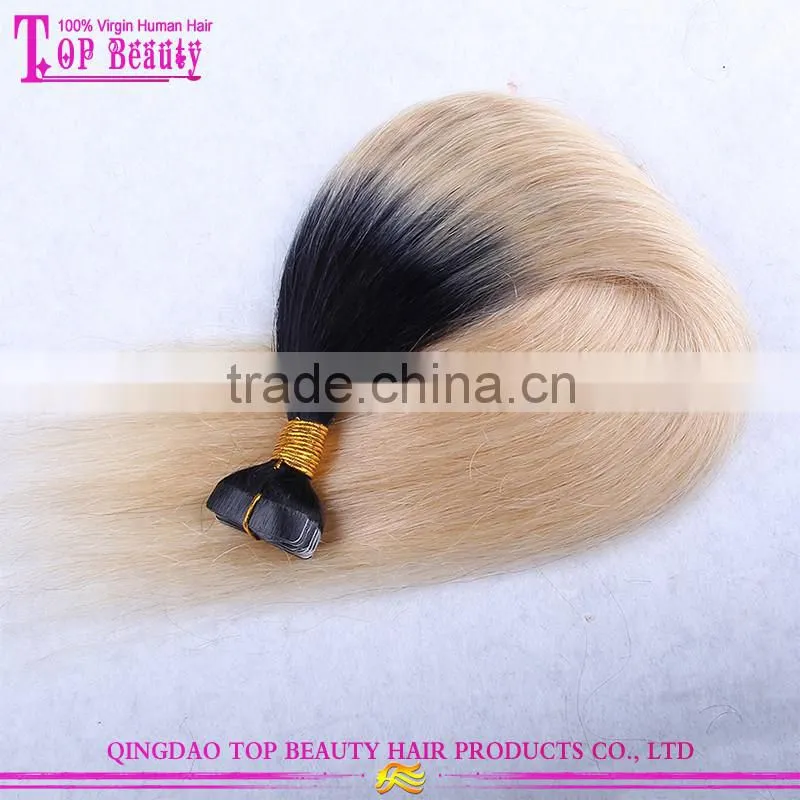 Color #1b/27 peruvian ombre remy tape hair extensions wholesale cheap tape hair extensions