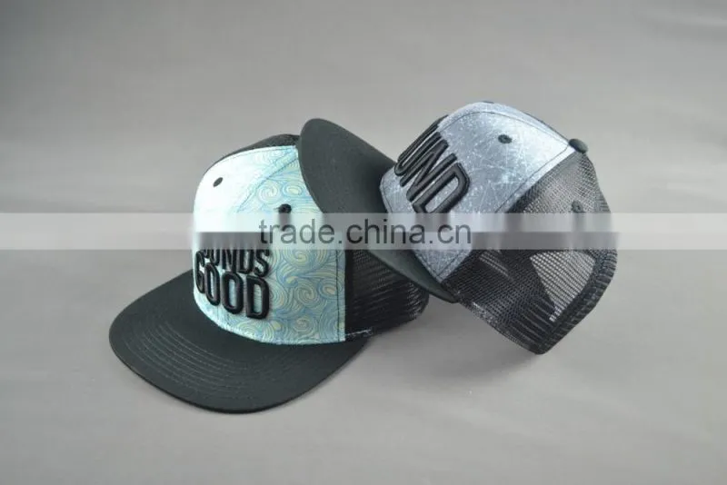 Cheap custom embroidery flat brim snapback cap